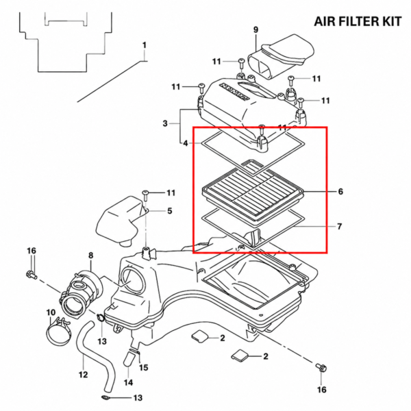 AIR FILTER ORIGINAL SUZUKI V-STROM 250 SX | GIXXER 250/SF