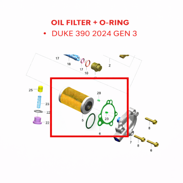 OIL FILTER & O-RING ORIGINAL KTM DUKE | ADV | RC 200/250/390