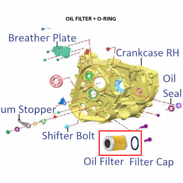OIL FILTER + O-RING PULSAR RS200 | NS160/200 | DOMINAR