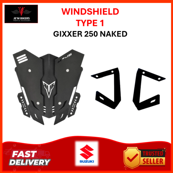 VISOR + CLAMP 1.0 SUZUKI GIXXER 250 NAKED