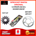 SPROCKET & CHAIN ORIGINAL SUZUKI V-STROM 250 SX | GIXXER 250/SF