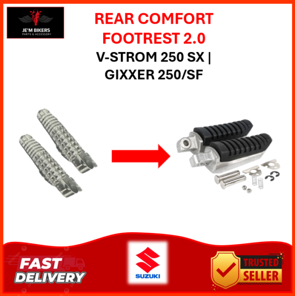 REAR FOOTREST COMFORT 2.0 V-STROM 250 | GIXXER 250/SF