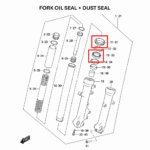 FORK OIL SEAL + DUST SEAL ORIGINAL SUZUKI V-STROM 250 SX | GIXXER 250/SF