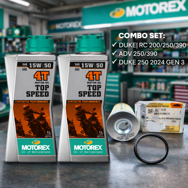 MOTOREX TOP SPEED 4T 15W/50 + OIL FILTER KTM DUKE | RC | ADV 200/250/3900