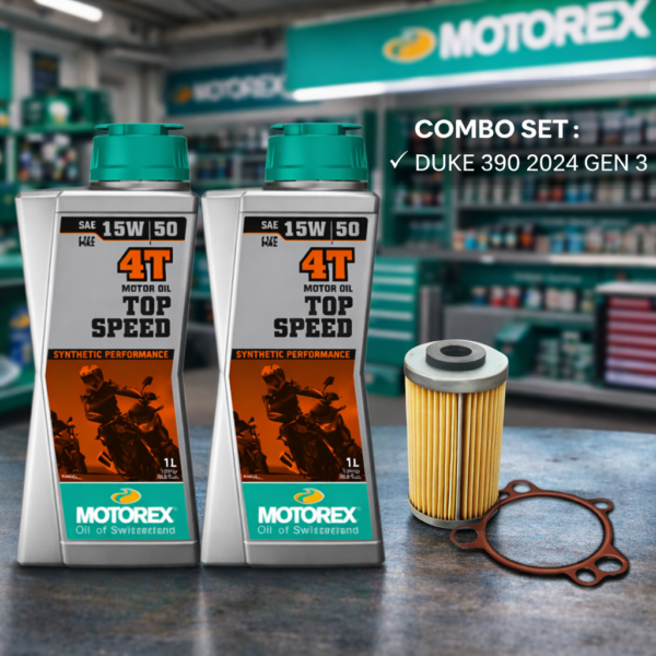 MOTOREX TOP SPEED 4T 15W/50 + OIL FILTER KTM DUKE | RC | ADV 200/250/3900