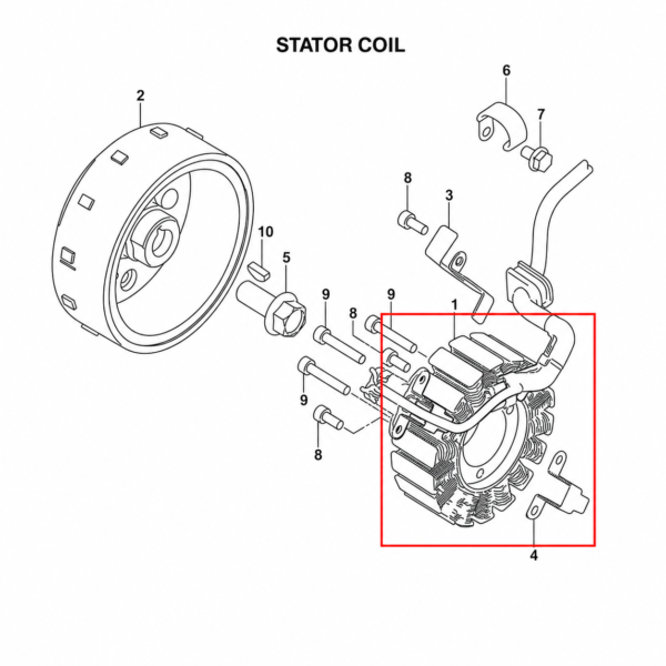 MAGNET/STATOR COIL ORIGINAL SUZUKI V-STROM 250 SX | GIXXER 250/SF
