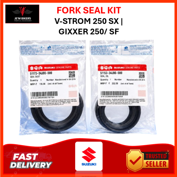 FORK OIL SEAL + DUST SEAL ORIGINAL SUZUKI V-STROM 250 SX | GIXXER 250/SF