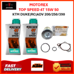 MOTOREX TOP SPEED 4T 15W/50 + OIL FILTER KTM DUKE | RC | ADV 200/250/3900