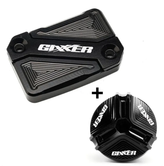 CNC OIL FILLER CAP & FRONT BRAKE FLUID RESERVOIR COVER SUZUKI V-STROM 250 SX | GIXXER 250/SF