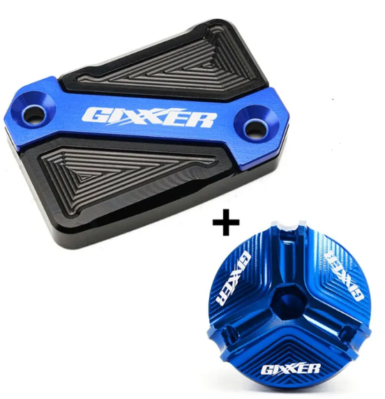 CNC OIL FILLER CAP & FRONT BRAKE FLUID RESERVOIR COVER SUZUKI V-STROM 250 SX | GIXXER 250/SF