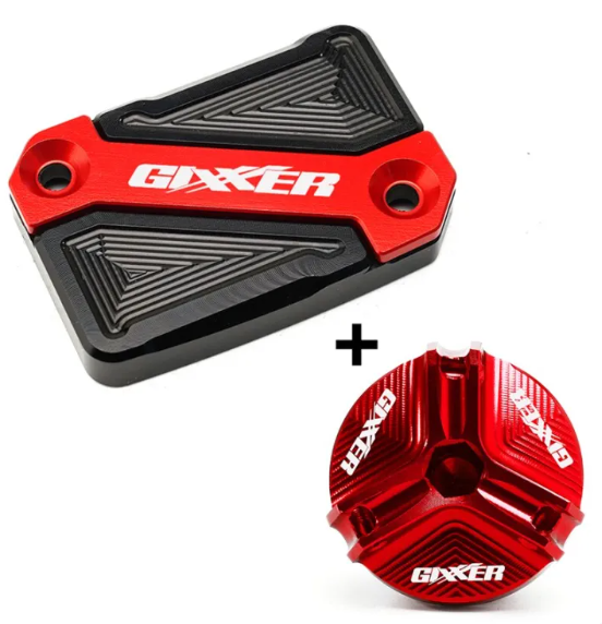 CNC OIL FILLER CAP & FRONT BRAKE FLUID RESERVOIR COVER SUZUKI V-STROM 250 SX | GIXXER 250/SF