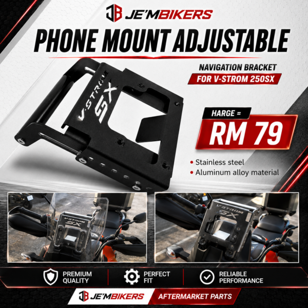 PHONE HOLDER MOUNT ADJUSTABLE V-STROM 250SX