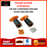 FRAME SLIDER KTM DUKE 200/250/390 | PULSAR NS 200 | DOMINAR 250/400