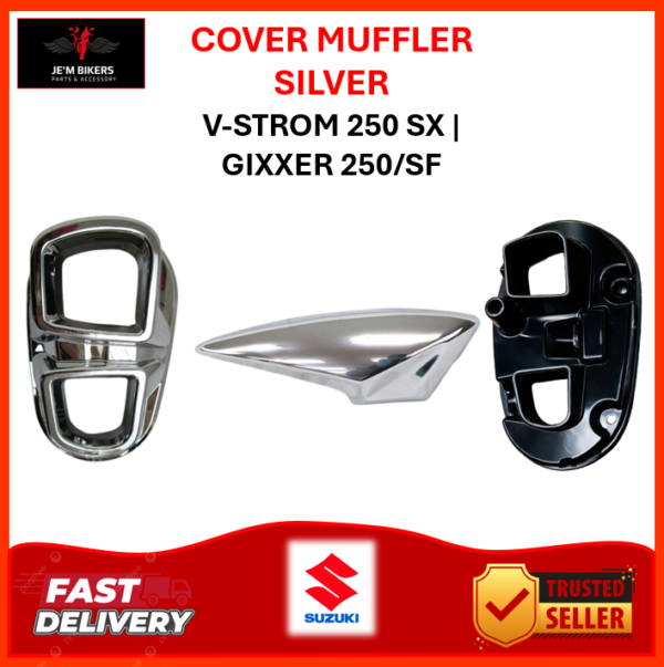 COVER MUFFLER SILVER ORIGINAL SUZUKI V-STROM 250 SX | GIXXER 250/SF