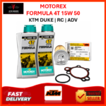 MOTOREX FORMULA 4T 15W/50 + OIL FILTER COMBO SET KTM DUKE | RC | ADV 200/250/390
