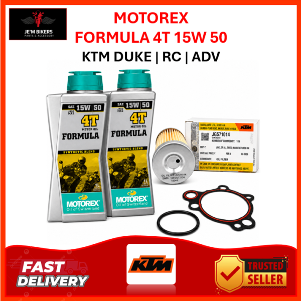 MOTOREX FORMULA 4T 15W/50 + OIL FILTER COMBO SET KTM DUKE | RC | ADV 200/250/390