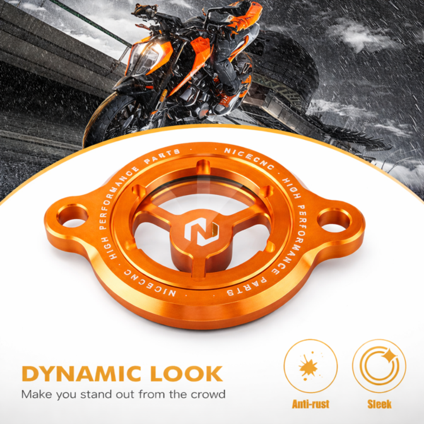 KTM COVER OIL FILTER TRANSPARENT NICECNC DUKE | RC | ADV