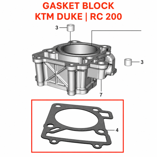 GASKET HEAD | GASKET BLOCK ORIGINAL KTM DUKE | RC 200/250/390