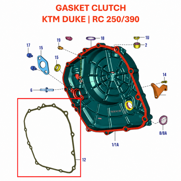 GASKET CLUTCH | GASKET MAGNETO ORIGINAL KTM DUKE/RC | 200/250/390