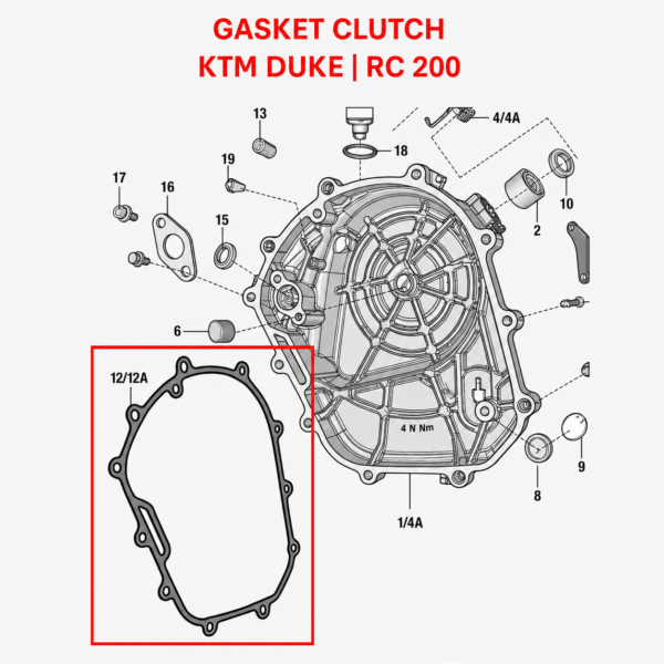 GASKET CLUTCH | GASKET MAGNETO ORIGINAL KTM DUKE/RC | 200/250/390