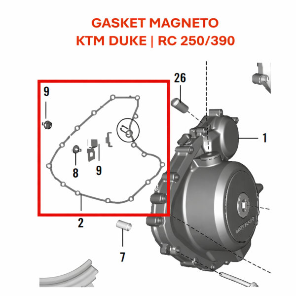 GASKET CLUTCH | GASKET MAGNETO ORIGINAL KTM DUKE | RC | 200/250/390