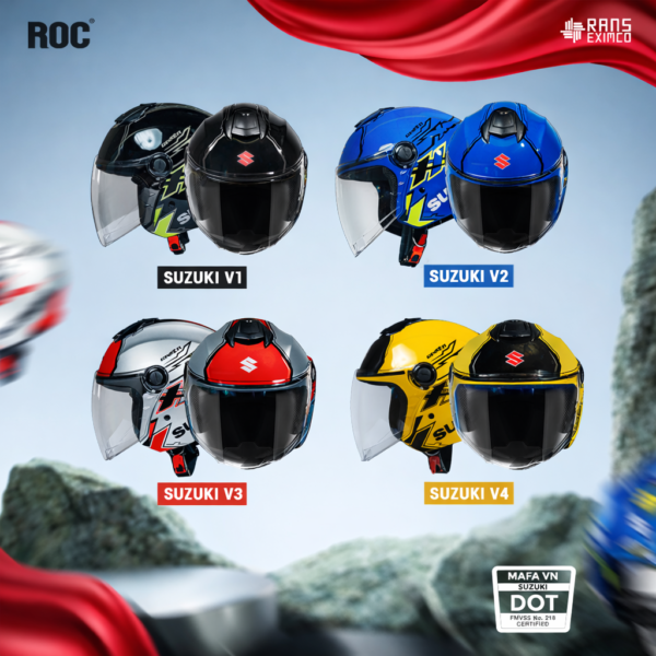 HALF FACE HELMET ORIGINAL SUZUKI VIETNAM