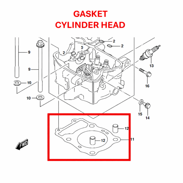 GASKET CYLINDER | GASKET CYLINDER HEAD ORIGINAL SUZUKI V-STROM 250 SX | GIXXER 250/SF