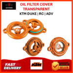 KTM COVER OIL FILTER TRANSPARENT NICECNC DUKE | RC | ADV