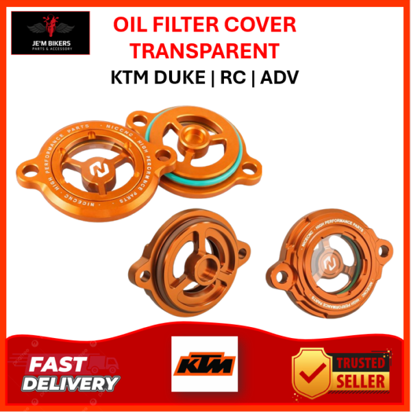 KTM COVER OIL FILTER TRANSPARENT NICECNC DUKE | RC | ADV