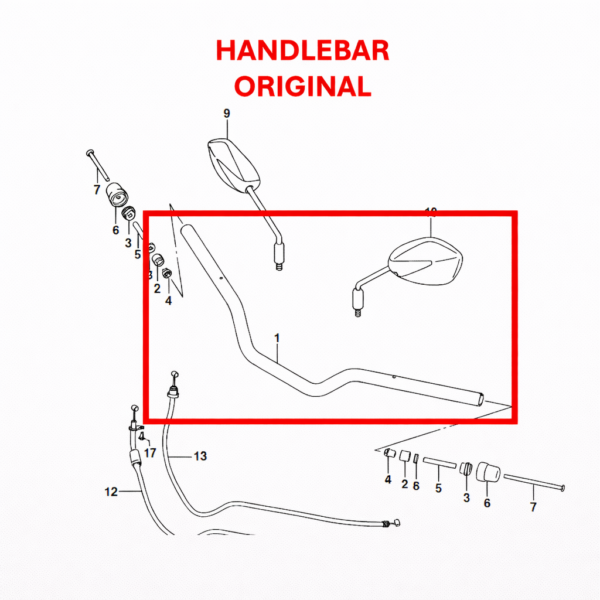 HANDLEBAR ORIGINAL SUZUKI V-STROM 250 SX | GIXXER 250 NAKED