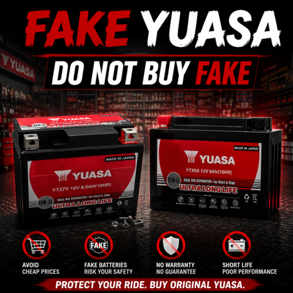 YTX9-BS YUASA BATTERY ORIGINAL BAJAJ PULSAR | DOMINAR | KTM DUKE/RC