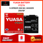 YTZ7V YUASA BATTERY ORIGINAL SUZUKI V-STROM 250 SX | GIXXER 250/SF