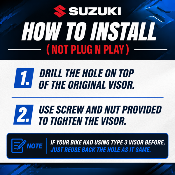 VISOR 5.0 SUZUKI GIXXER 250 SF | ALL MODEL