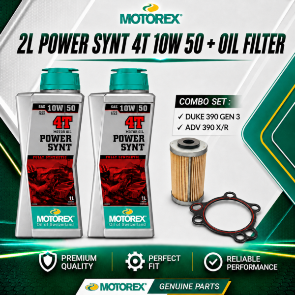 MOTOREX POWER SYNT 4T 10W/50 KTM DUKE | RC | ADV 200/250/390/690/890/1290 | ALL MODEL