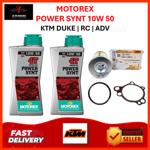 MOTOREX POWER SYNT 4T 10W/50 KTM DUKE | RC | ADV 200/250/390/690/890/1290 | ALL MODEL