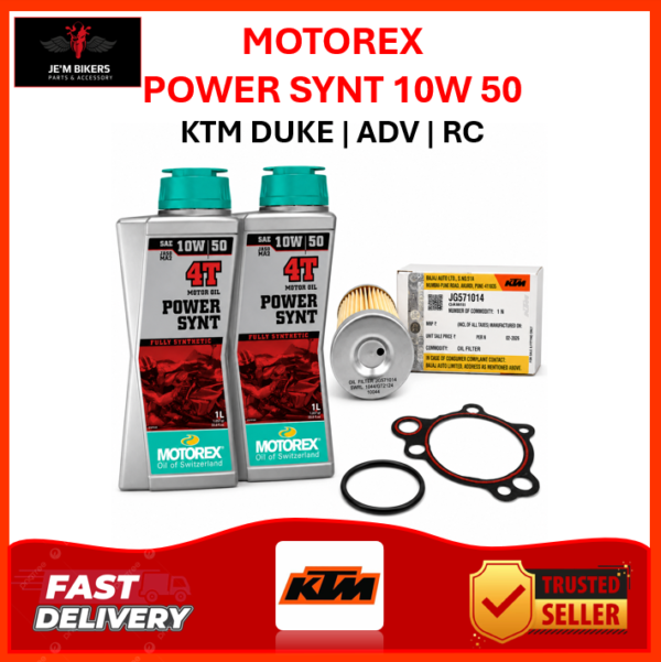 MOTOREX POWER SYNT 4T 10W/50 KTM DUKE | RC | ADV 200/250/390/690/890/1290 | ALL MODEL