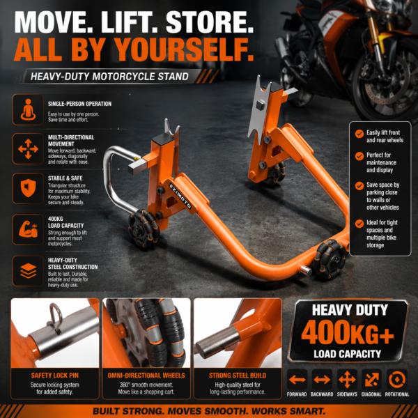 360 PADDOCK STAND HEAVY DUTY QUALITY MOTORYCYCLE