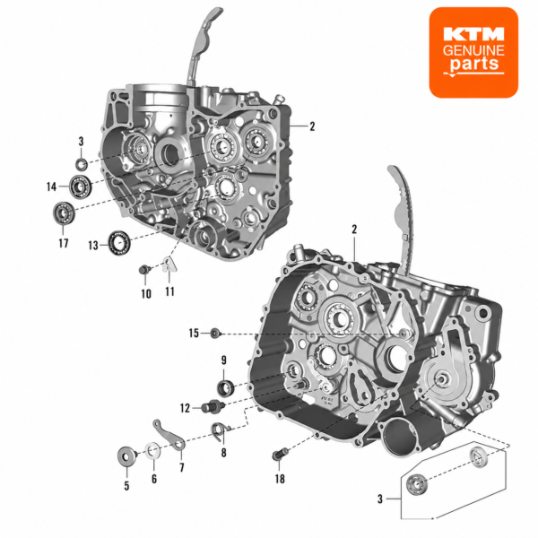 CRANKCASE RH | RC 390 V2
