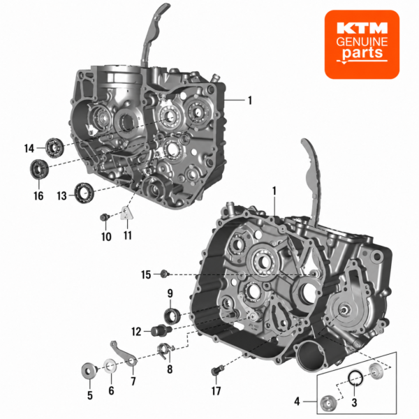 CRANKCASE RH | DUKE 250/390 V2 | RC 390 V1