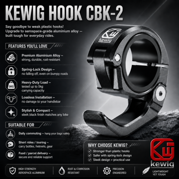 KEWIG CBK-2 HOOK HANGER HANDLEBAR HOLDER | MOTORCYCLE