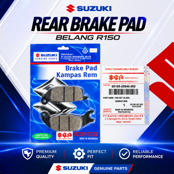 BRAKE PAD ORIGINAL SUZUKI GSX-R/S 150 | RAIDER FI 150 | BELANG R150