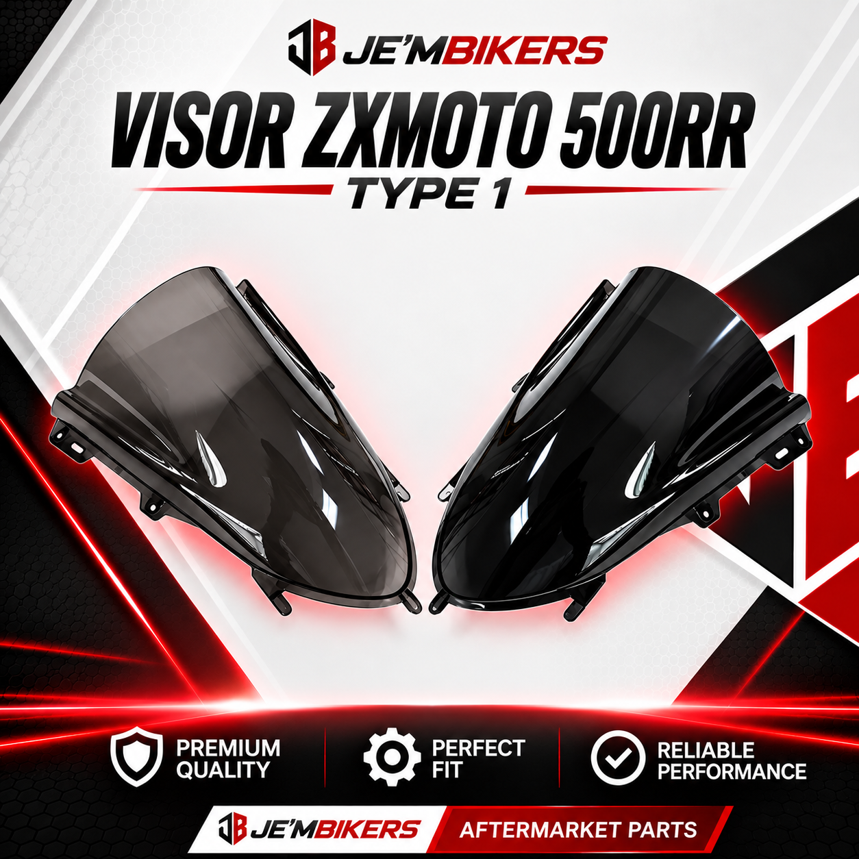 JE’MBIKERS Visor ZXMOTO 500RR Type 1